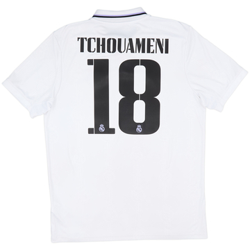 2022-23 Real Madrid Home Shirt Tchouameni #18 - 8/10 - (L)