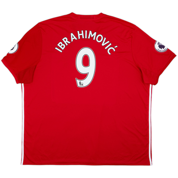 2016-17 Manchester United Home Shirt Ibrahimovic #9 - 7/10 - (4XL)