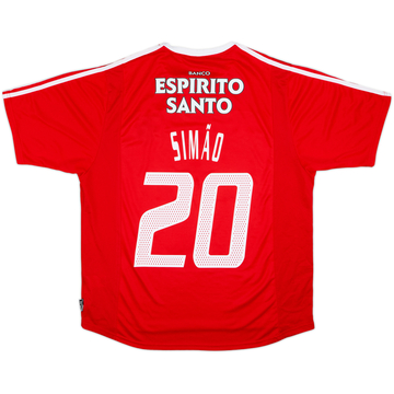 2003-04 Benfica Home Shirt Simao #20 - 8/10 - (XL)