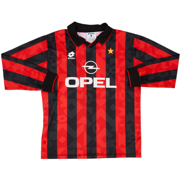 1994-95 AC Milan Home L/S Shirt - 8/10 - (L)