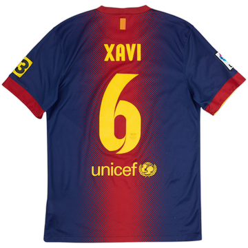 2012-13 Barcelona Home Shirt Xavi #6 - 6/10 - (S)