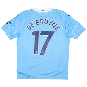 2020-21 Manchester City Home Shirt De Bruyne #17 - 8/10 - (M)