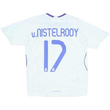 2007-08 Real Madrid Home Shirt v.Nistelrooy #17 - 6/10 - (13-14 Years)