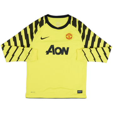 2010-11 Manchester United Yellow GK Shirt - 8/10 - (13-14 Years)