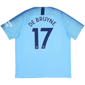 2018-19 Manchester City Home Shirt De Bruyne #17 - 6/10 - (XL)