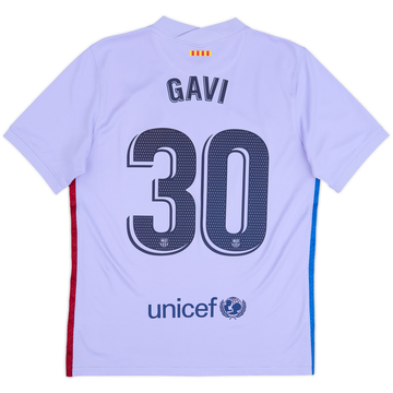 2021-22 Barcelona Away Shirt Gavi #30 - 5/10 - (M)