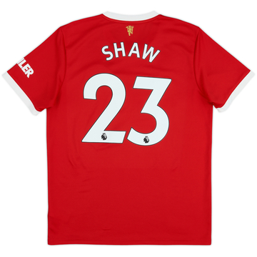 2021-22 Manchester United Home Shirt Shaw #23 - 8/10 - (L)