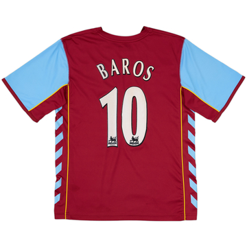 2005-06 Aston Villa Home Shirt Baros #10 - 8/10 - (M)
