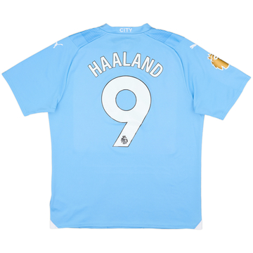 2023-24 Manchester City Home Shirt Haaland #9 - 10/10 - (L)