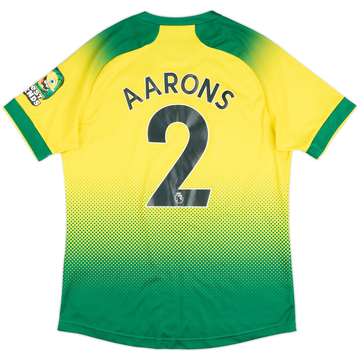 2019-20 Norwich Home Shirt Aarons #2 - 8/10 - (M)