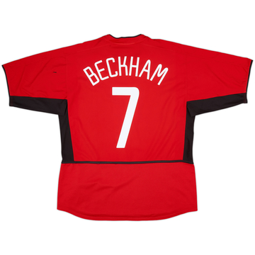 2002-04 Manchester United Home Shirt Beckham #7 - 6/10 - (L)