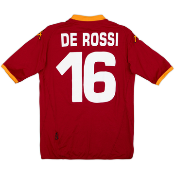 2008-09 Roma Home Shirt De Rossi #16 - 8/10 - (L)