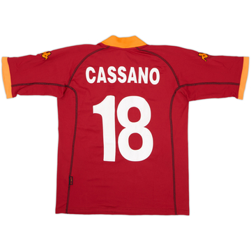 2001-02 Roma Home Shirt Cassano #18 - 6/10 - (L)