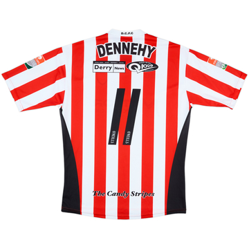 2008-09 Derry City Match Issue Home Shirt Dennehy #11
