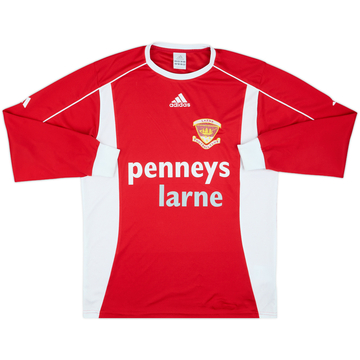 2004-05 Larne Home L/S Shirt - 8/10 - (S)