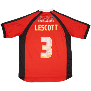 2010-11 Walsall Home Shirt Lescott #3 - 5/10 - (L)