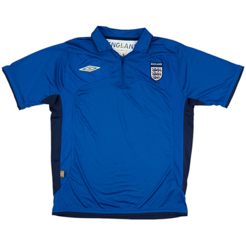2006-08 England Umbro 1/4 Zip Polo Shirt - 9/10 - (M)