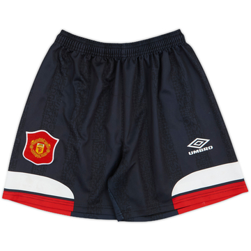 1994-96 Manchester United Alternate Home Shorts - 8/10 - (XL.Boys)