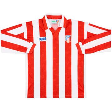 1992-93 Atletico Madrid Home L/S Shirt - 6/10 - (M)