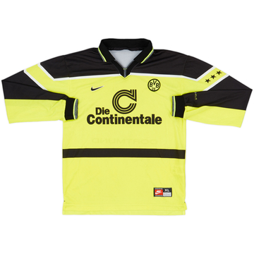 1997-98 Borussia Dortmund Home L/S Shirt - 8/10 - (XL.Boys)