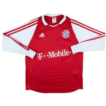 2003-04 Bayern Munich Home L/S Shirt - 7/10 - (XL.Boys)