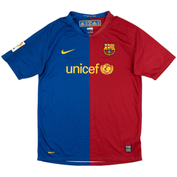 2008-09 Barcelona Home Shirt - 9/10 - (XL.Boys)