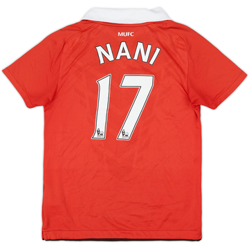 2010-11 Manchester United Home Shirt Nani #17 - 7/10 - (S.Boys)