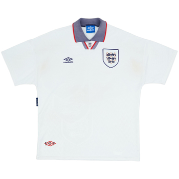 1993-95 England Home Shirt - 5/10 - (XL)