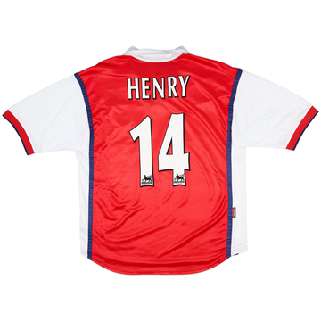1999-00 Arsenal Home Shirt Henry #14 - 8/10 - (L)