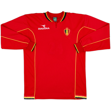 1998-00 Belgium Home L/S Shirt - 8/10 - (M)