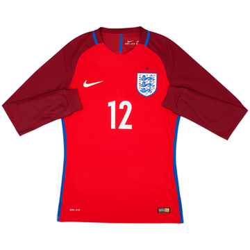 2016-17 England Match Issue Away L/S Shirt #12