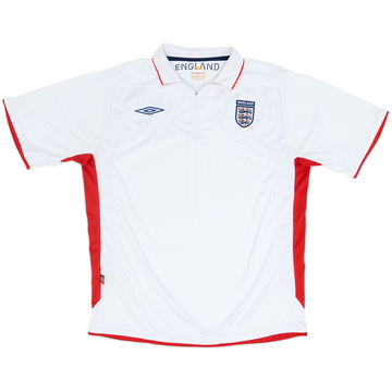 2005-06 England Umbro 1/4 Zip Polo Shirt - 9/10 - (XL)