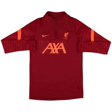 2021-22 Liverpool Nike 1/4 Zip Sweat Top - 9/10 - (S)