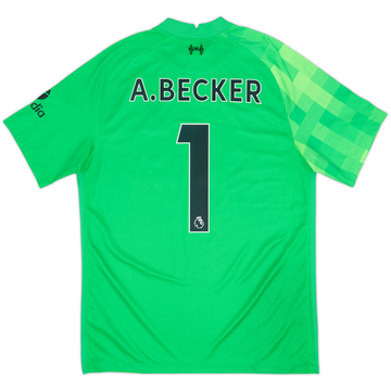 2021-22 Liverpool GK S/S Shirt A.Becker #1 - 7/10 - (M)