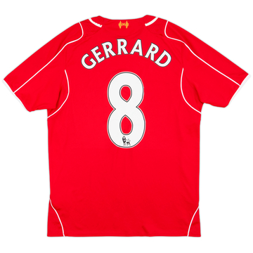 2014-15 Liverpool Home Shirt Gerrard #8 - 6/10 - (M)