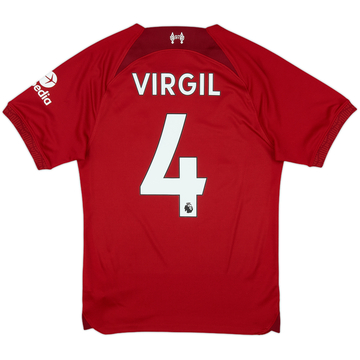 2022-23 Liverpool Home Shirt Virgil #4 - 10/10 - (XS)