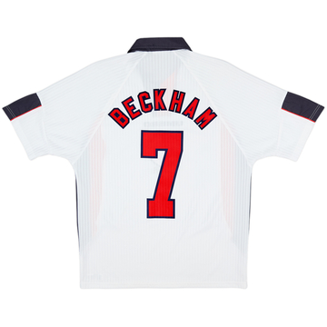 1997-99 England Home Shirt Beckham #7 - 6/10 - (M)