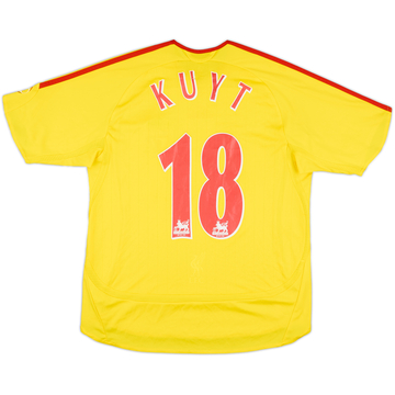 2006-07 Liverpool Away Shirt Kuyt #18 - 6/10 - (L.Boys)