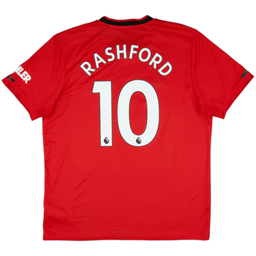 2019-20 Manchester United Home Shirt Rashford #10 - 6/10 - (XL)