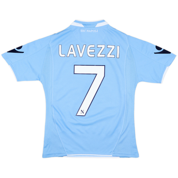 2009-10 Napoli Home Shirt Lavezzi #7 - 8/10 - (S)
