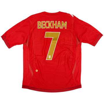 2006-08 England Away Shirt Beckham #7 - 6/10 - (L)