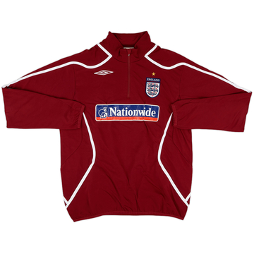 2007-09 England Umbro 1/4 Zip Drill Top - 8/10 - (L)