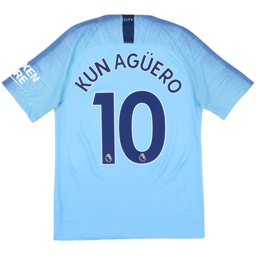 2018-19 Manchester City Home Shirt Kun Aguero #10 - 6/10 - (S)