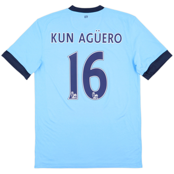 2014-15 Manchester City Home Shirt Kun Aguero #16 - 10/10 - (M)