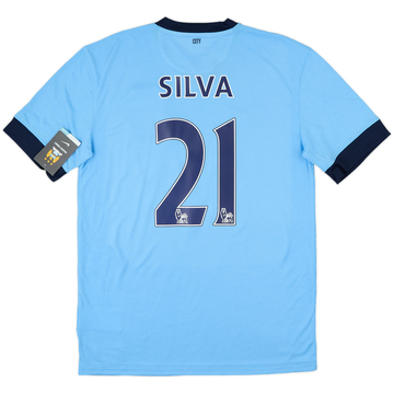 2014-15 Manchester City Home Shirt Silva #21 (M)