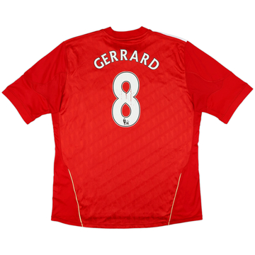 2010-12 Liverpool Home Shirt Gerrard #8 - 5/10 - (XL)