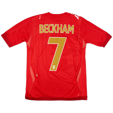 2006-08 England Away Shirt Beckham #7 - 6/10 - (XL.Boys)