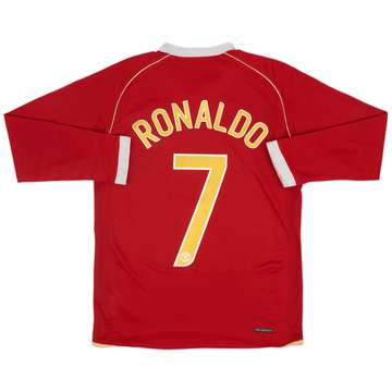 2006-07 Manchester United Home L/S Shirt Ronaldo #7 - 6/10 - (S)