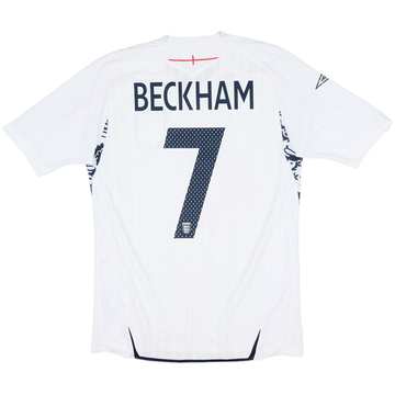 2007-09 England Home Shirt Beckham #7 - 6/10 - (S)