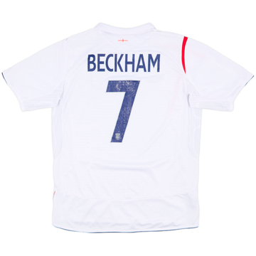 2005-07 England Home Shirt Beckham #7 - 5/10 - (L)